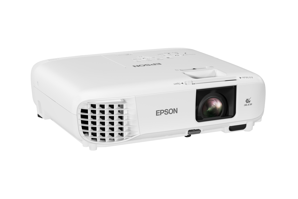 M&aacute;y chiếu Epson EB-E24 tr&igrave;nh chiếu trong ph&ograve;ng họp lớp học